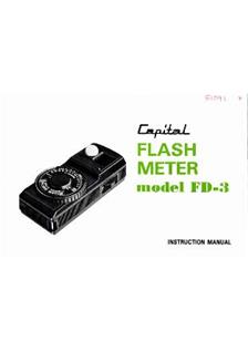 Capital FD 3 Flash Meter manual. Camera Instructions.